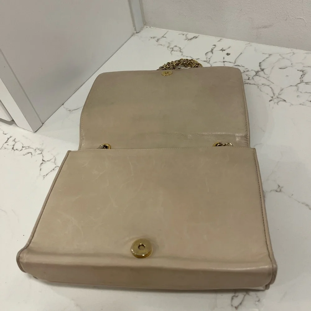 Chanel Lambskin Cream Shoulder Bag